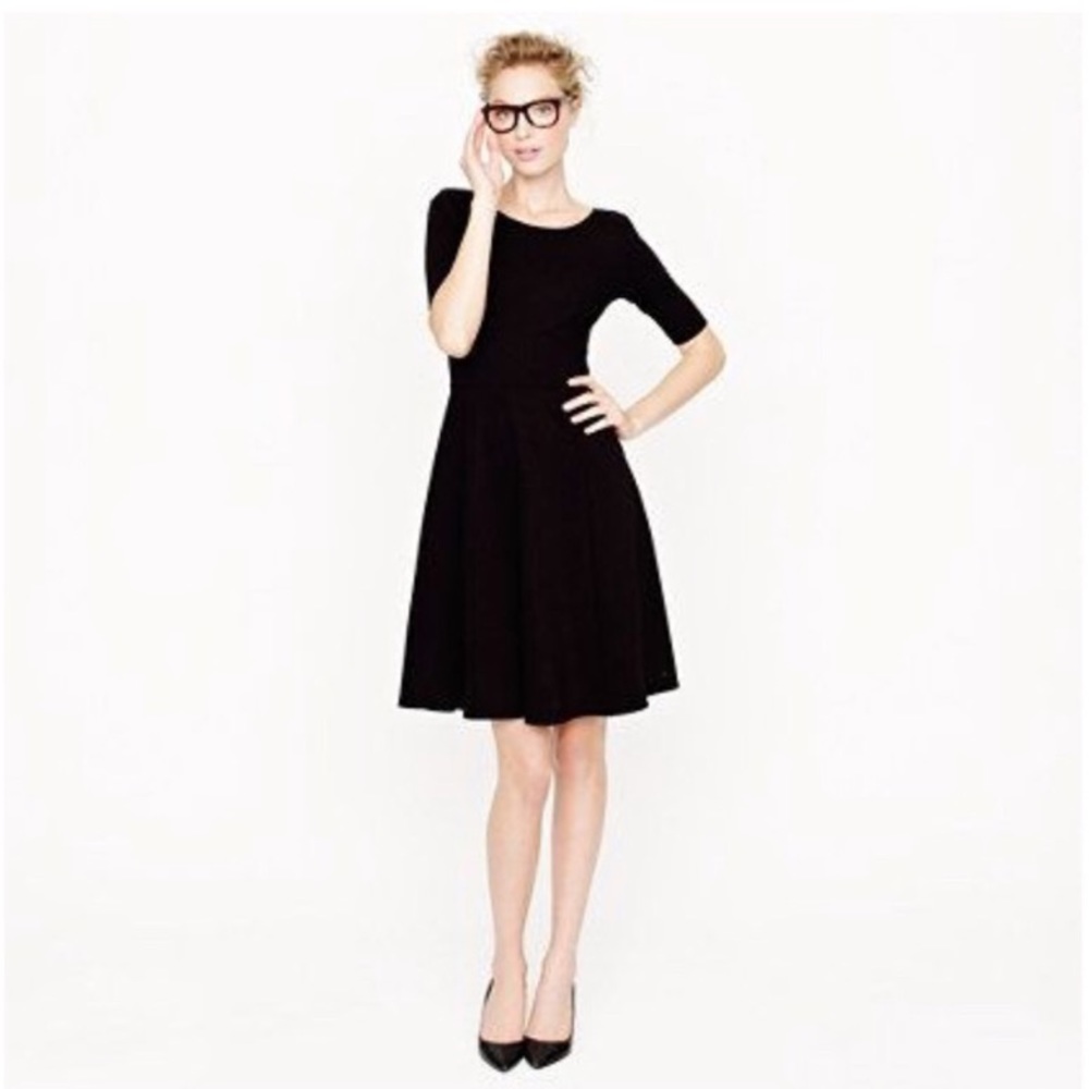 Jcrew black ponte dress